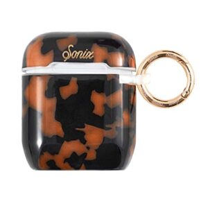 sonix brown tort case for airpod gen 1 / gen 2 [hard cover] protective tortoise shell leopard case for apple airpods