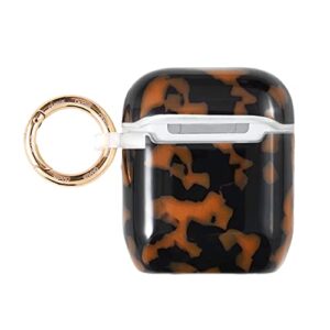 Sonix Brown Tort Case for Airpod Gen 1 / Gen 2 [Hard Cover] Protective Tortoise Shell Leopard Case for Apple Airpods