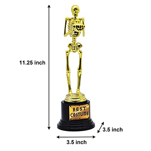 JOYIN 5 Halloween Best Costume Skeleton Trophy for Halloween Skull Party Favor Prizes, Gold Bones Game Awards, Costume Contest Event Trophy, School Classroom Rewards, Treats for Kids, Goodie Bag Fillers