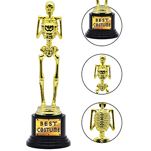 JOYIN 5 Halloween Best Costume Skeleton Trophy for Halloween Skull Party Favor Prizes, Gold Bones Game Awards, Costume Contest Event Trophy, School Classroom Rewards, Treats for Kids, Goodie Bag Fillers
