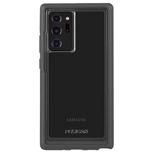 PELICAN - Case for Samsung Galaxy Note 20 Ultra 5G - Impact Polymer, VOYAGER Series w/ Micropel - 6.9 - Clear/Gray