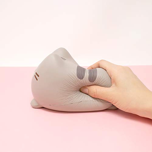 Hamee Pusheen Cat Slow Rising Cute Jumbo Squishy Toy (Bread Scented, 6.3 inch) [Birthday Gift Bags, Party Favors, Gift Basket Filler, Stress Relief Kawaii Stuff Toys] - Loaf