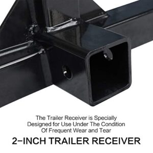 EBESTTECH 3 Point 2 Inch Receiver Trailer Hitch Heavy Duty Steel Category 1 Tractor Tow Hitch Drawbar Adapter for Kubota, BX, LM25H, WLM Tractor, NorTrac, Yanmar, Kioti, Cat 5000lbs Capacity