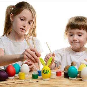 SallyFashion 24 PCS White Wooden Eggs Easter Eggs Fake Eggs for Children DIY Game, Kitchen Craft Adornment, Toy Foods