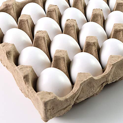 SallyFashion 24 PCS White Wooden Eggs Easter Eggs Fake Eggs for Children DIY Game, Kitchen Craft Adornment, Toy Foods