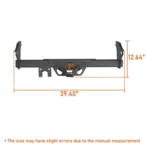 Hooke Road Tacoma Trailer Hitch Class 3 Standard 2" Receiver Tube Towing Tongue for 2005-2015 Toyota Tacoma (Excluding X-Runner)