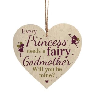 dadaly decor godmother plaque will you be my godmother proposal - best godmother gift wooden 4 x 4 inch (a)