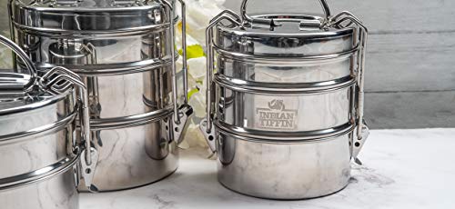 3 Tier Indian-Tiffin Stainless Steel Large Tiffin Lunch Box