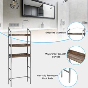 Giantex Over-The-Toilet Spacesaver 3-Tier W/Adjustable Shelves and Sturdy Metal, Easy Assembly Freestanding Bathroom Rack for Essentials Bathroom Storage Organizer Rack (Sliver)