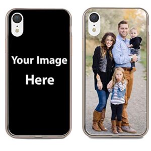 custom phone case for iphone xr, personalized custom picture phone case -customizable slim soft and hard tire shockproof protective anti-scratch phone cover case- make your own phone case black