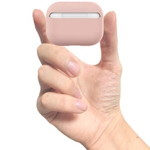 Airpods Pro Case Cover,AirPods Pro Case Protection No Keychain,Silicon Ultra-Thin Soft Cover Skin Compatible with Airpods Pro(Pink)