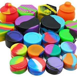 Silicone Wax Concentrate Multi Compartment Containers Large Non-stick Jars (20)