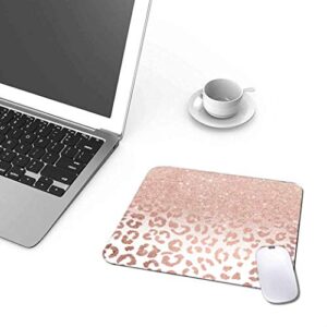 Pink Leopard Star Pattern Mouse Pad Desktop Decoration Personalized Custom Mouse Pad Non-Slip Rubber Mousepad 9.5 X 7.9 Inch