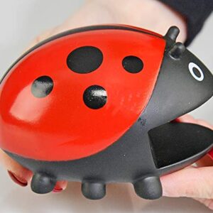 HOME-X Ladybug Sponge Holder with 3 Sponges, Kitchen Sink Accessories 4" L x 3" W x 2" H