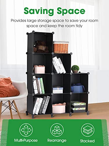 Puroma Closet Organizer 9 Cube Storage Organizer, Clothes Organizer with Mallet DIY Closet Organizers and Storage, Portable Closet Storage Shelves Cabinet for Home, Office, and Bedroom