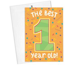 tiny expressions happy birthday card for 1st, 2nd, 3rd, 4th, 5th birthdays (1st birthday card)