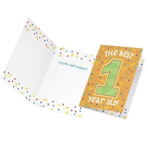 Tiny Expressions Happy Birthday Card for 1st, 2nd, 3rd, 4th, 5th Birthdays (1st Birthday Card)