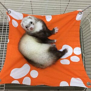 ferret cat hammock bed for cage 100% handmade pet canvas hammocks for small animals, kitten, guinea pig, bunny, rabbit, rat comfortable hanging bed, soft sleepy mat pad for sleeping and resting