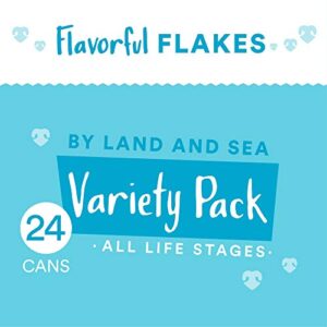 WholeHearted Grain Free by Land and Sea Flaked Wet Cat Food Variety Pack for All Life Stages, 2.8 oz, Count of 24