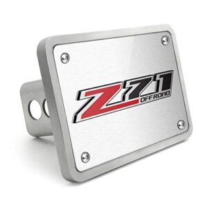 ipick image made for chevrolet z71 off road 3d logo brush billet aluminum 2 inch tow hitch cover