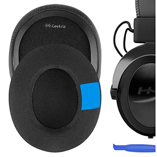 GEEKRIA Sport Cooling Gel Replacement Ear Pads for HyperX Cloud Flight, Cloud Flight S, CloudX Flight, Cloud Stinger, Stinger Core, Stinger S, Headphones Earpads, Ear Cushion Repair Parts (Black)