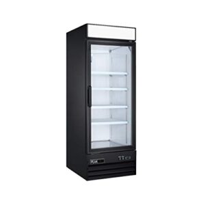 peakcold large capacity upright commercial glass door display cooler & refrigerator, 23 cubic ft