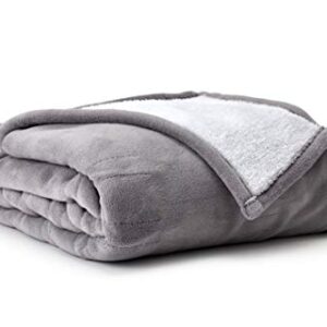 Eddie Bauer | Smart Heated Electric Throw Blanket - Reversible Sherpa - Hands Free Control - Wi-Fi Only (2.4GHz) - Compatible with Alexa, Google, iOS, Android - Gray