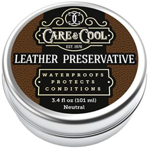 since 1976, leather conditioner, protector and renovator (3.4 oz). the best waterproofing leather restorer for boots, shoes, purses, jackets, and furniture to preserve your leather products durably.