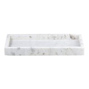 47th & main elegant marble tray 12 x 6.3-inches, white rectangle