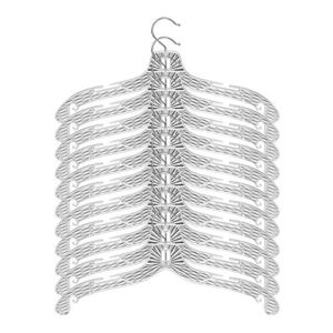 perfecasa crystal clear plastic hangers 20pcs, shirt hangers with open notches, diamond cut pattern 5400 vics