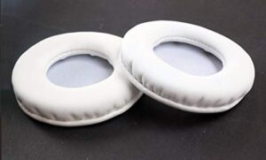 maintenance substitute ear pads leather repair parts for philips o'neill the construct sho7205bk headphones (1 pair) (white)