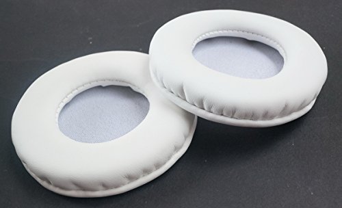 Maintenance Substitute Ear Pads Leather Repair Parts for Philips O'Neill The Construct SHO7205BK Headphones (1 Pair) (White)
