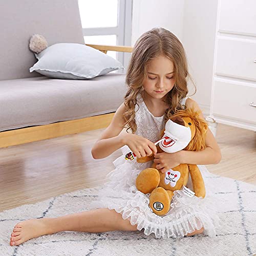 YOUYA DENTAL Tooth Fairy Plush, Oral Health Presentation Doll Puppet Little Lion Tooth Fairy Dental Educational Plush Small Size Doll with Teeth for Kids Chidren Boys Girls