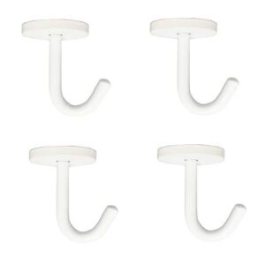 fytrondy white edition stainless steel screws mount ceiling hooks, coat hanger (2 inch, 4 pack)