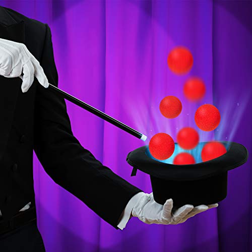 Skylety 20 Pieces Red Sponge Balls Soft Magic Sponge Balls Combo Close-Up Magic Street Classical Comedy Trick Props 1.4 Inch and 1.8 Inch Balls with Instructions