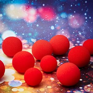 Skylety 20 Pieces Red Sponge Balls Soft Magic Sponge Balls Combo Close-Up Magic Street Classical Comedy Trick Props 1.4 Inch and 1.8 Inch Balls with Instructions