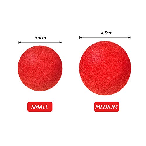 Skylety 20 Pieces Red Sponge Balls Soft Magic Sponge Balls Combo Close-Up Magic Street Classical Comedy Trick Props 1.4 Inch and 1.8 Inch Balls with Instructions