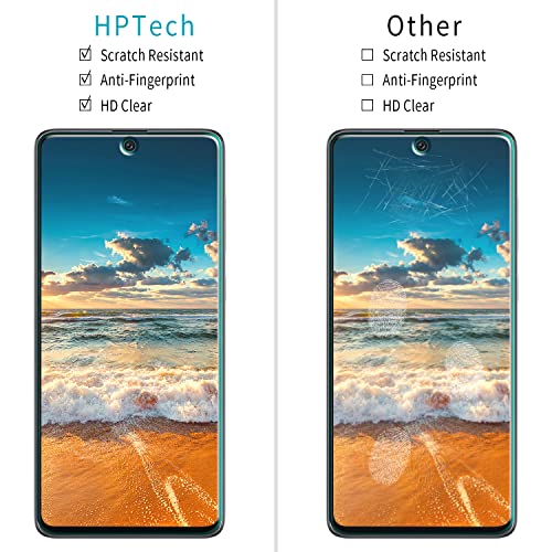 HPTech [2 Pack] Designed for Samsung Galaxy A51/ A51 5G/ 5G UW Tempered Glass Screen Protector, 9H Hardness [Fingerprint Unlock] [Case Friendly]