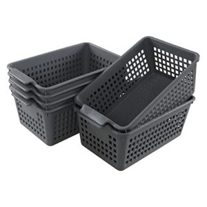 ortodayes 6 packs small storage baskets bins, plastic organizer baskets for kitchen bathroom office