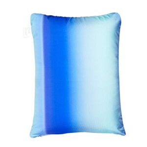 FABSKIY Squishy Neck Microbead Throw Pillow with Removable Cover, 16 and 12Inches Soft Travel Body Bed Pillow Bead Pillow for Kids Adult Chair Sleeping Car Seat (Ocean Blue)