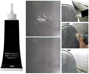 advanced leather repair gel,leather conditioner, advanced leather repair gel black leather and vinyl repair kit, heals & restores dry, cracked, scratched leather (black)