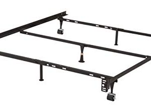 Kings Brand Furniture Heavy Duty Commercial Metal Adjustable Bed Frame, Queen, Full, Full XL, Twin