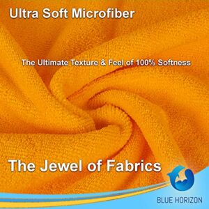 Large Microfiber Cleaning Towels, 36-Pack, Ultra Soft Plush Washcloths, Professional Grade Premium Microfiber Detailing Cleaning Cloth for Car, Household and Commercial (Orange, 16" x 16")