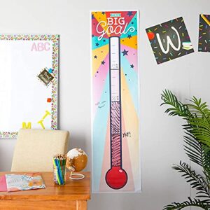Goal Setting Thermometer Incentive Charts for Kids, Classrooms (17 x 63 in, 5 Pack)
