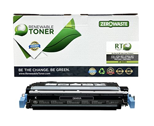 Renewable Toner Compatible Toner Cartridge Replacement for HP Q6460A 644A Color Laser Printers 4730 CM4730 (Black)