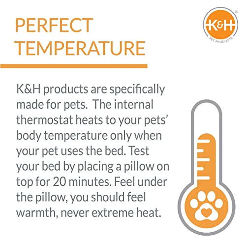 K&H PET PRODUCTS Thermo-Farm Animal Heated Mat Black Medium 16.5 X 22.5 Inches