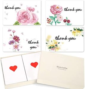 hotcinfin thank you cards boxed,36 set holiday gift cards assortment bulk,seasons greeting blank cards and envelopes,6 watercolor floral note cards for business,wedding,baby showers,graduation 2022