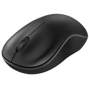 bluetooth mouse, 2.4g bluetooth wireless mouse dual mode(bluetooth 5.0+usb), computer mouse with usb receiver, ergonomic mouse compatible with laptop, ipad, macos, pc, windows, android (black)