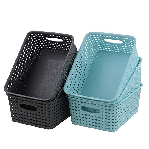 Nesmilers 6 Packs Woven Storage Baskets, Small Cupboard Baskets