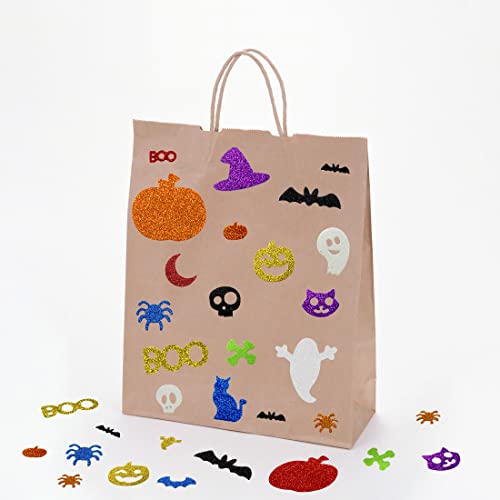 Hidreas 500 Pcs Halloween Foam Stickers Self Adhesive Glitter Foam Stickers for Kids Arts and Craft Supplies